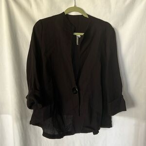 Lulu b 3/4 sleeve black asymmetrical cardigan size M